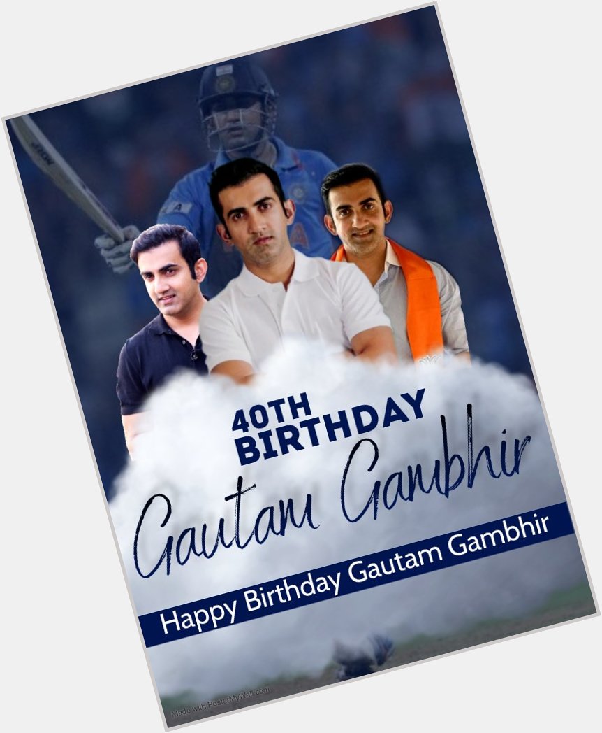 Many many return of the day Happy birthday to my favourite Cricketer and MP Shree gautam gambhir ji 