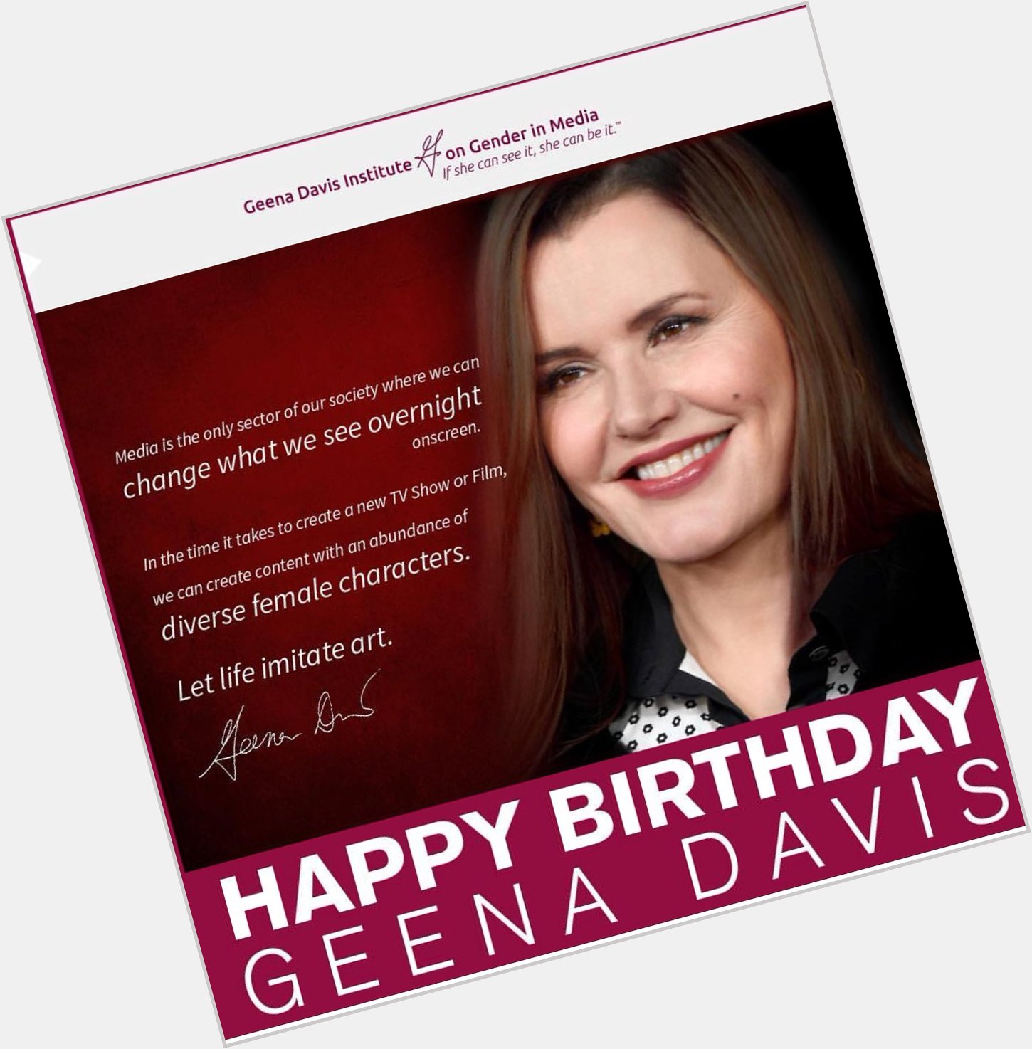 Happy Birthday Geena Davis ! 