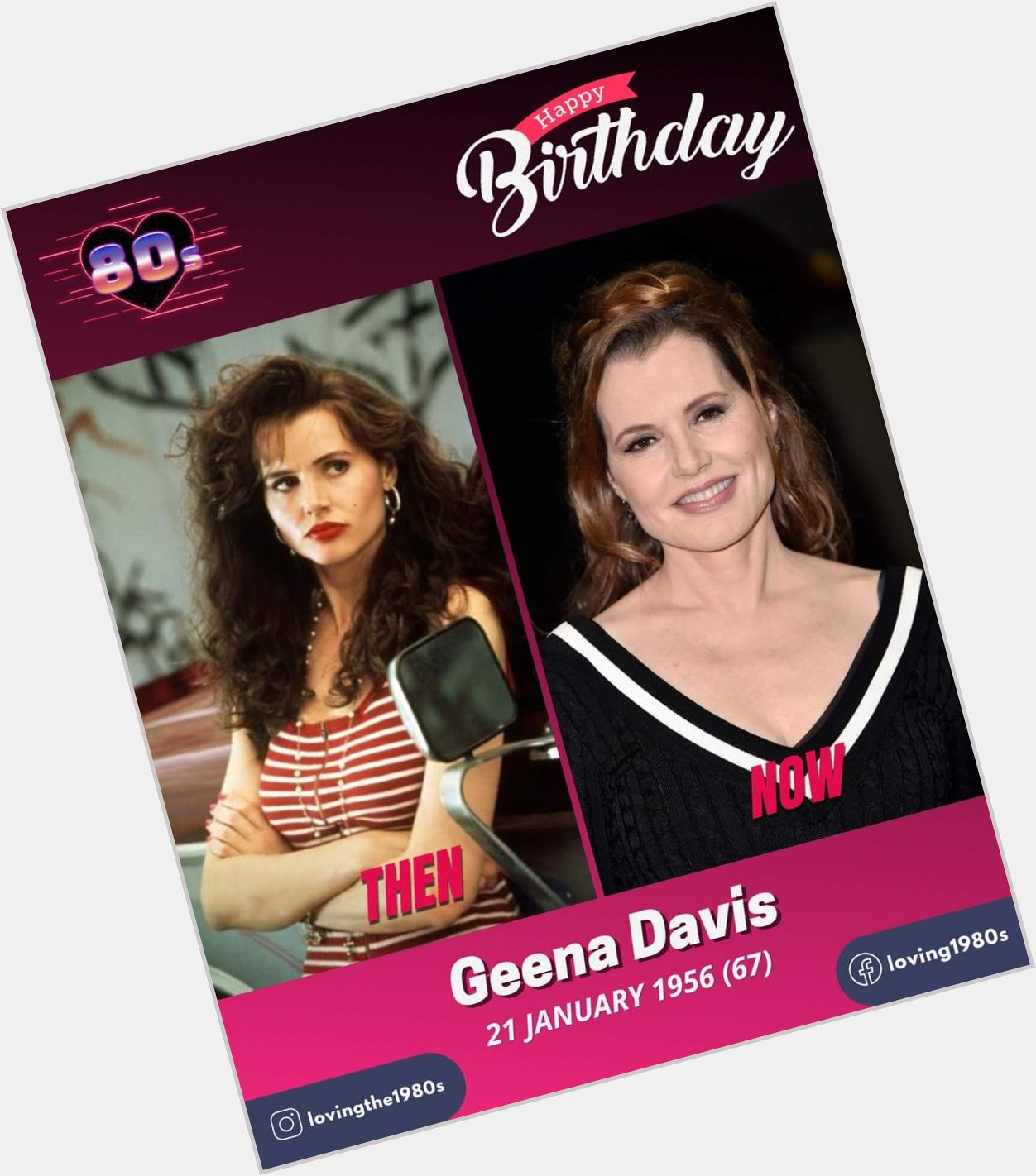 Happy Birthday Geena Davis. My best Wishes for you.  Greetings from Germany  