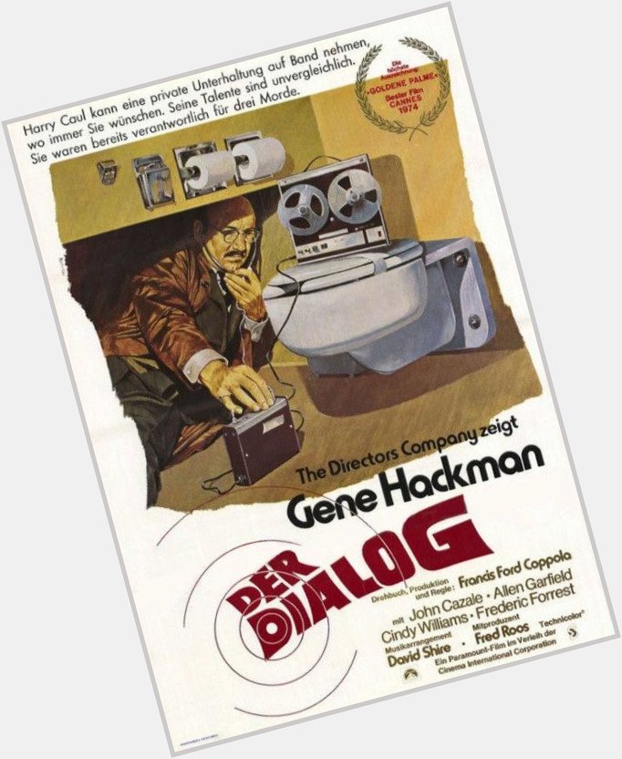 Happy Birthday Gene Hackman! - THE CONVERSATION - 1974 - German release poster 