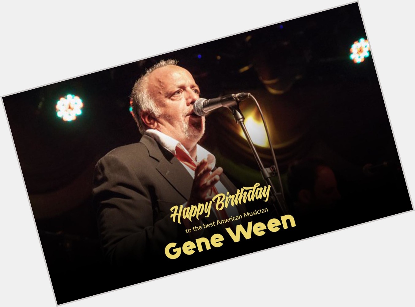 Happy Birthday to the best American Musician Gene Ween, who was born on 17 March 1989. 