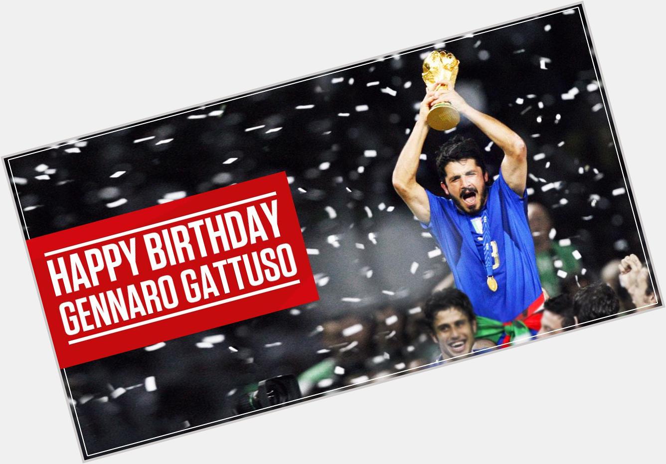 Happy birthday to AC Milan and Italy legend Gennaro Gattuso (37)
