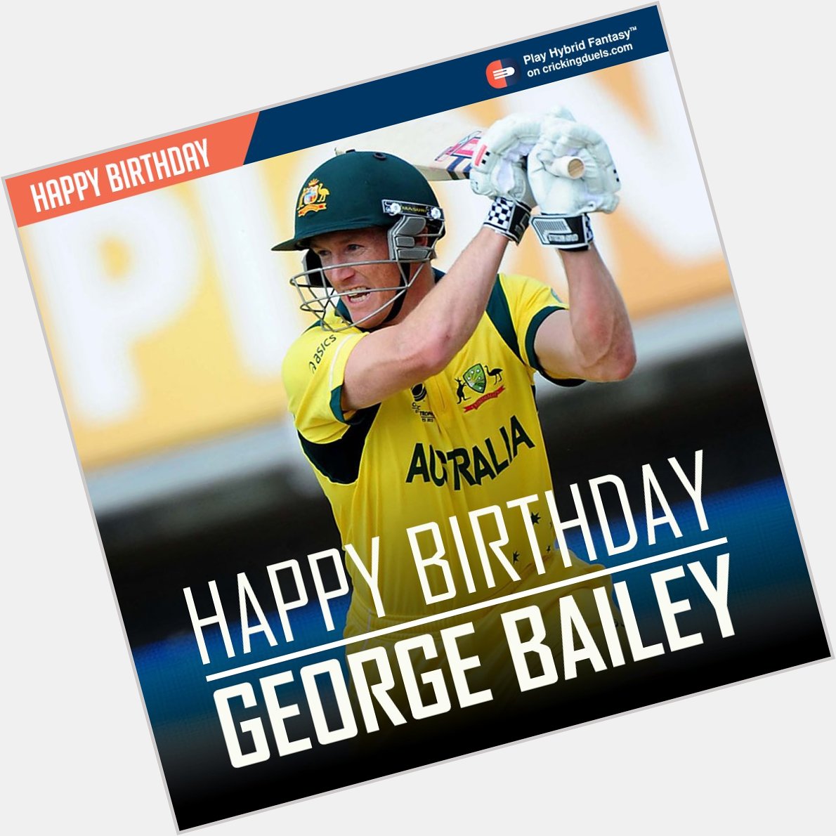 Happy Birthday, George Bailey. The Australian cricketer turns 35 today. 