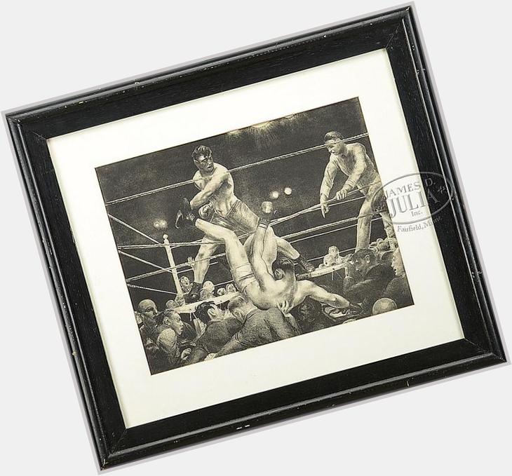 Happy Birthday, George Bellows (1882-1925)! Bid on this lithograph of "Dempsey and Firpo":  