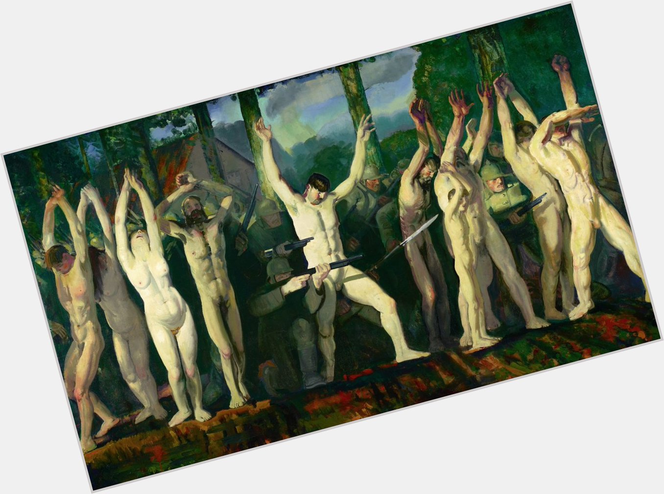 Happy Birthday George Bellows, whom I love. 

The Barricade, 1918 
The Circus, 1912 