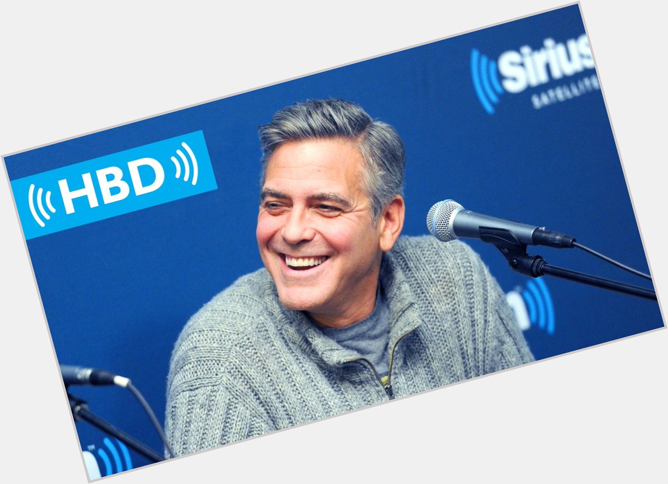 We like to imagine he\s grinning at us... Happy birthday, George Clooney! 