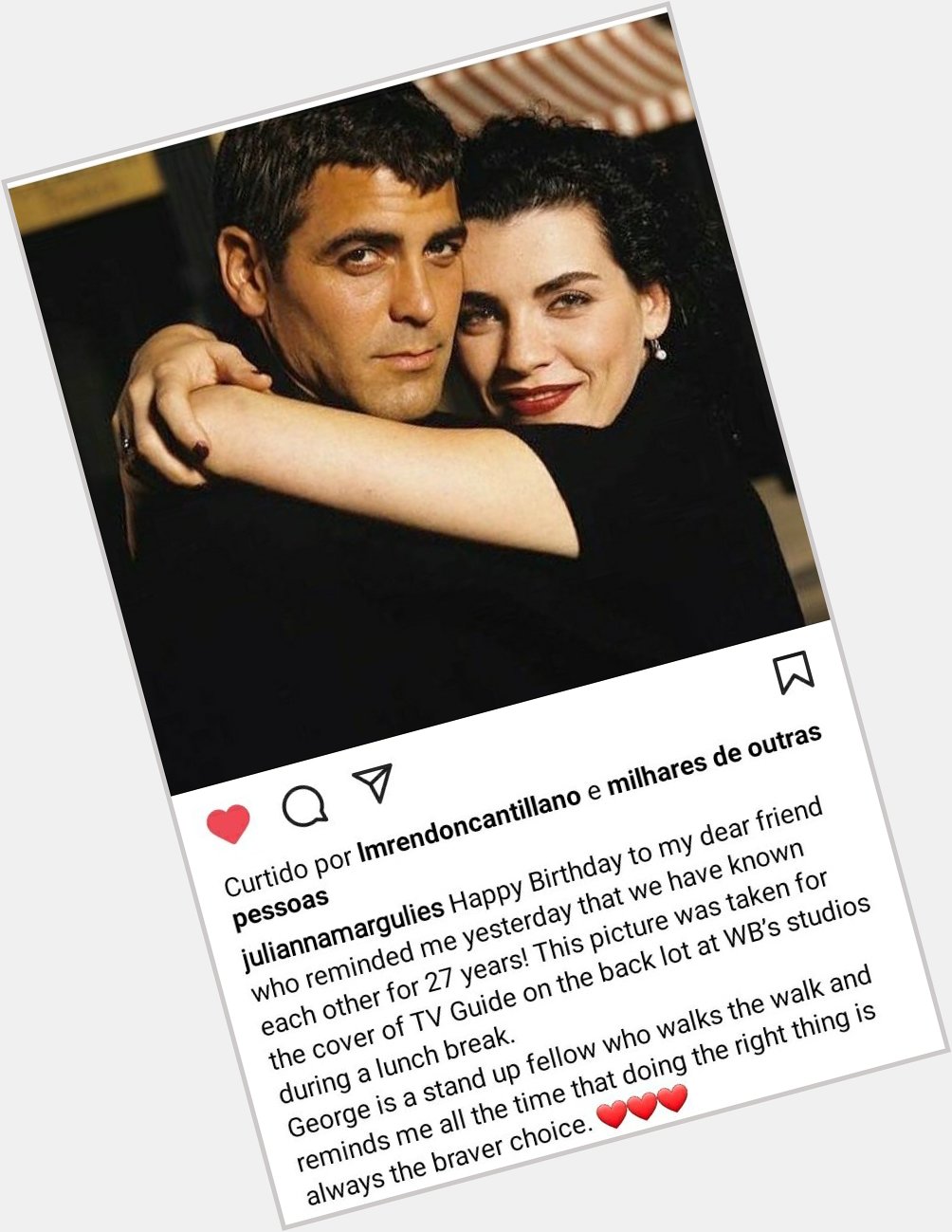 Happy birthday George Clooney  via Julianna Margulies Instagram 