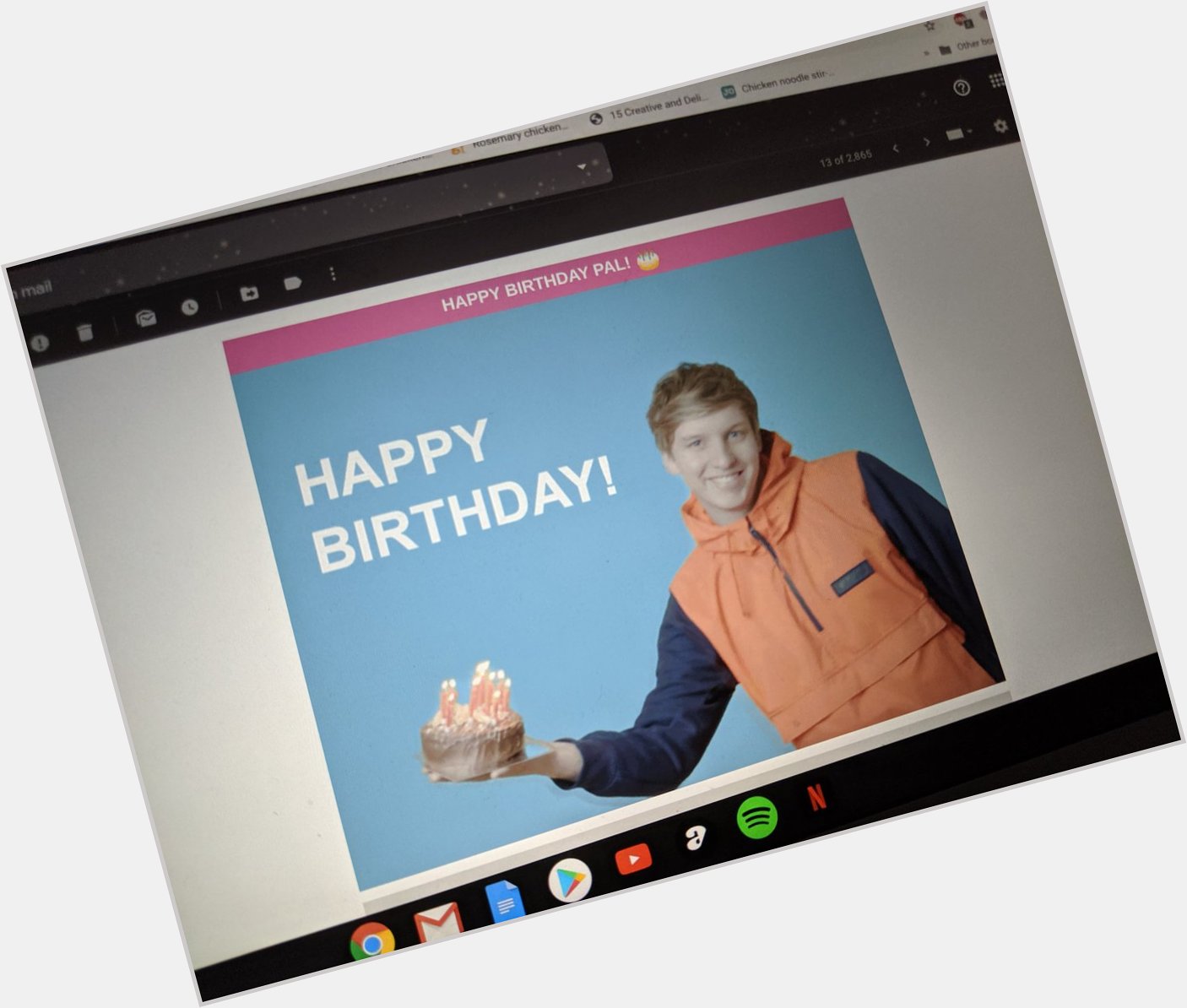 Hahaha just sorting through my emails and noticed a happy birthday email from amazing.   