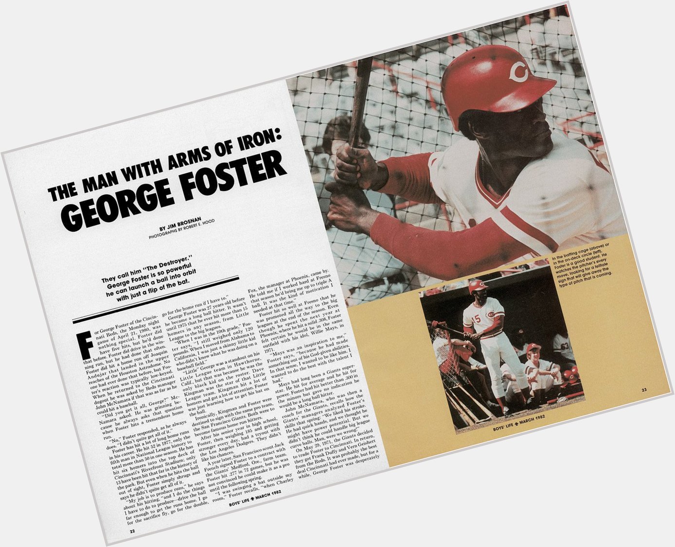 Happy birthday to team hall-of-famer George Foster. The slugger was the star of our March 1982 issue. 