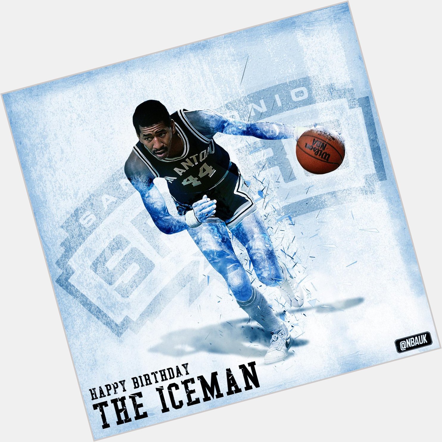 Absolute star. Master of...The Finger Roll. Happy birthday to The Iceman George Gervin! 