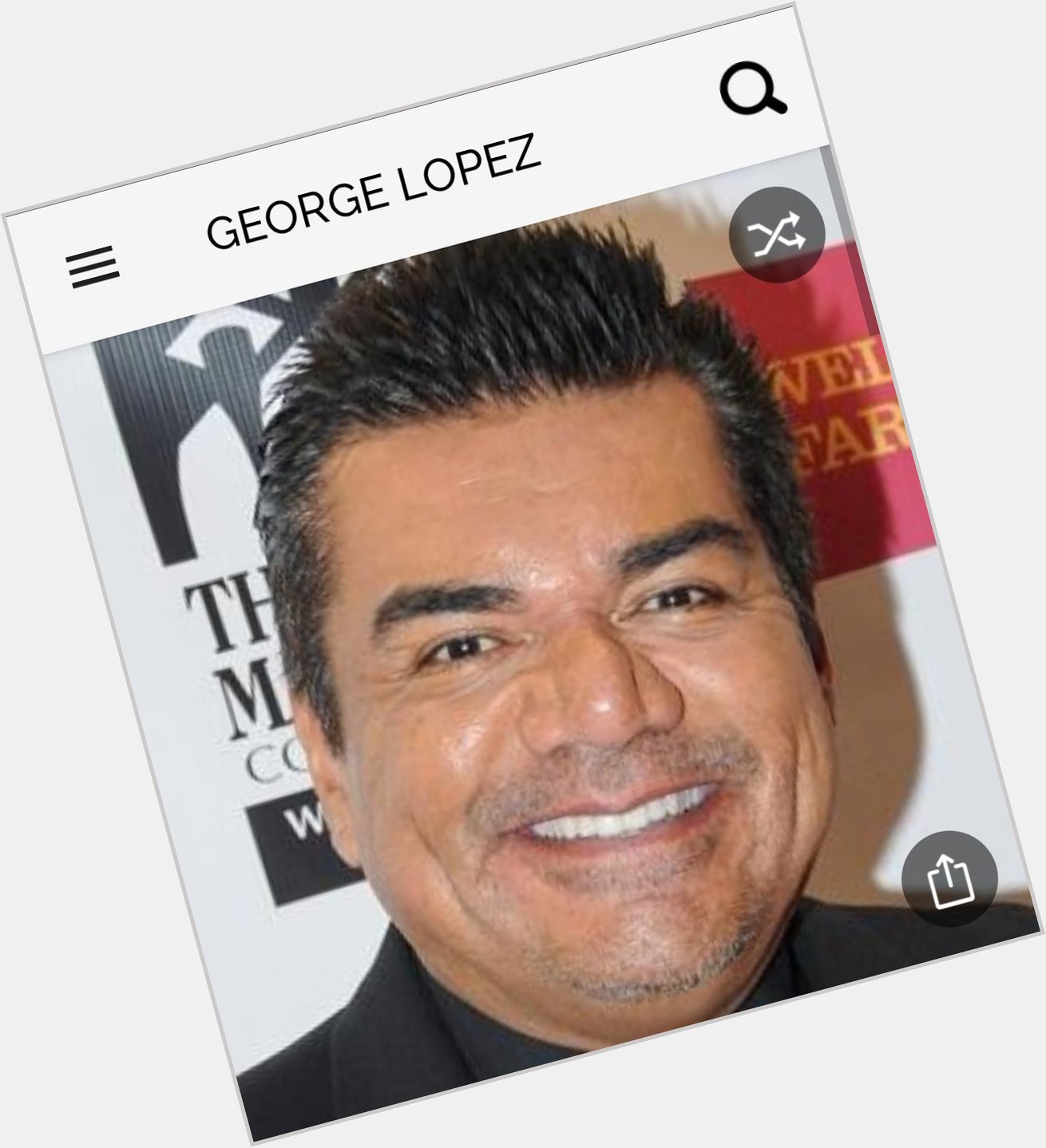 Happy Birthday to this great actor.  Happy Birthday to George Lopez 
