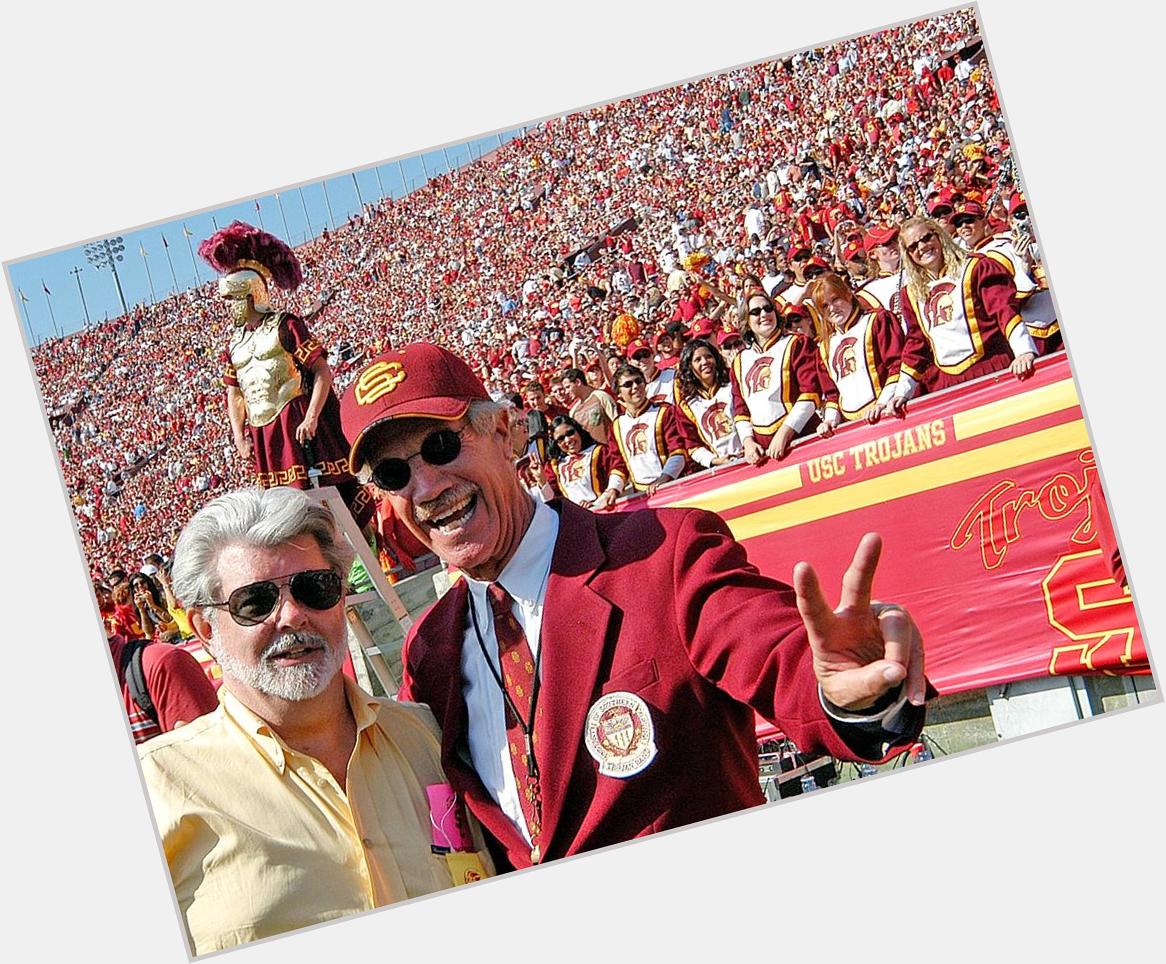 Happy Birthday to the great Trojan alumnus George Lucas pictured here with the inspiration for Emperor Palpatine. 