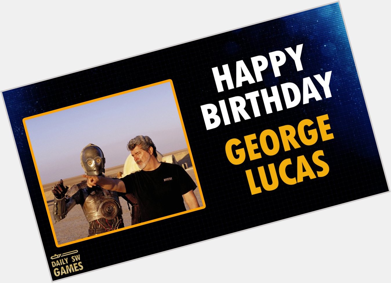 Thank the maker!

Happy birthday to the legendary creative visionary behind Star Wars, George Lucas. 