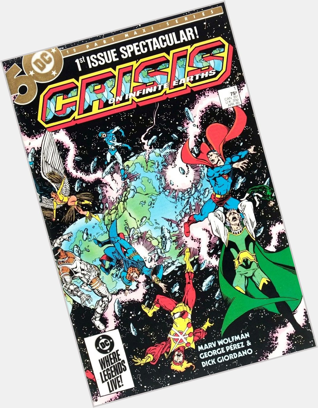 Happy Birthday to George Pérez! This is one of his greatest works, Crisis on Infinite Earths (1985). 
