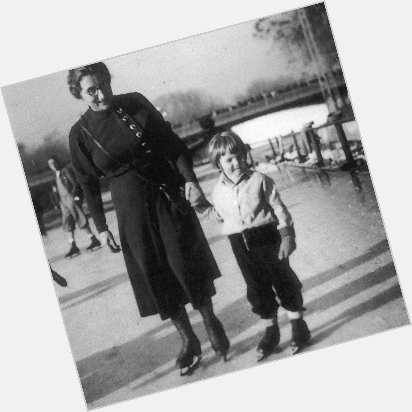 Happy birthday, George Soros! Skating with his mother, Erzebet, in Budapest, Hungary, 1934.  
