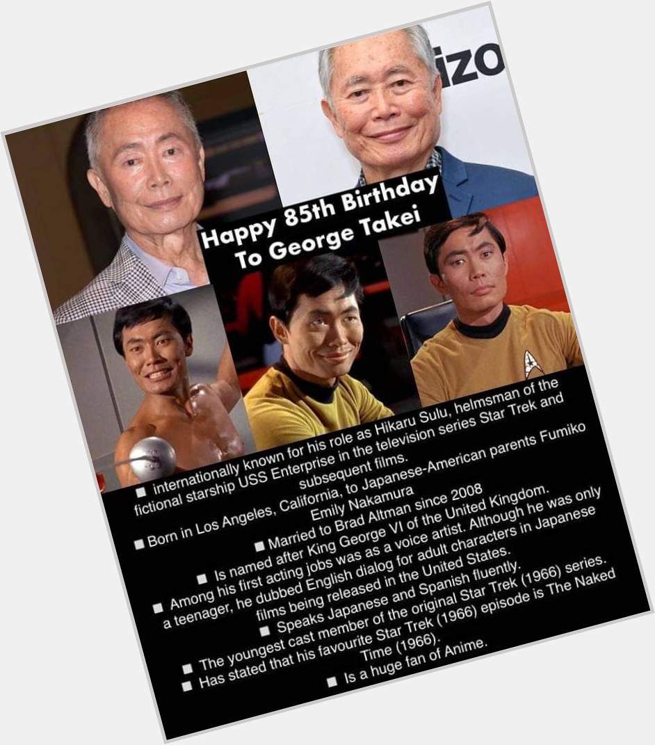 Happy birthday to the great George Takei!      