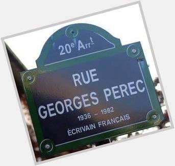 Happy Birthday Georges Perec... 