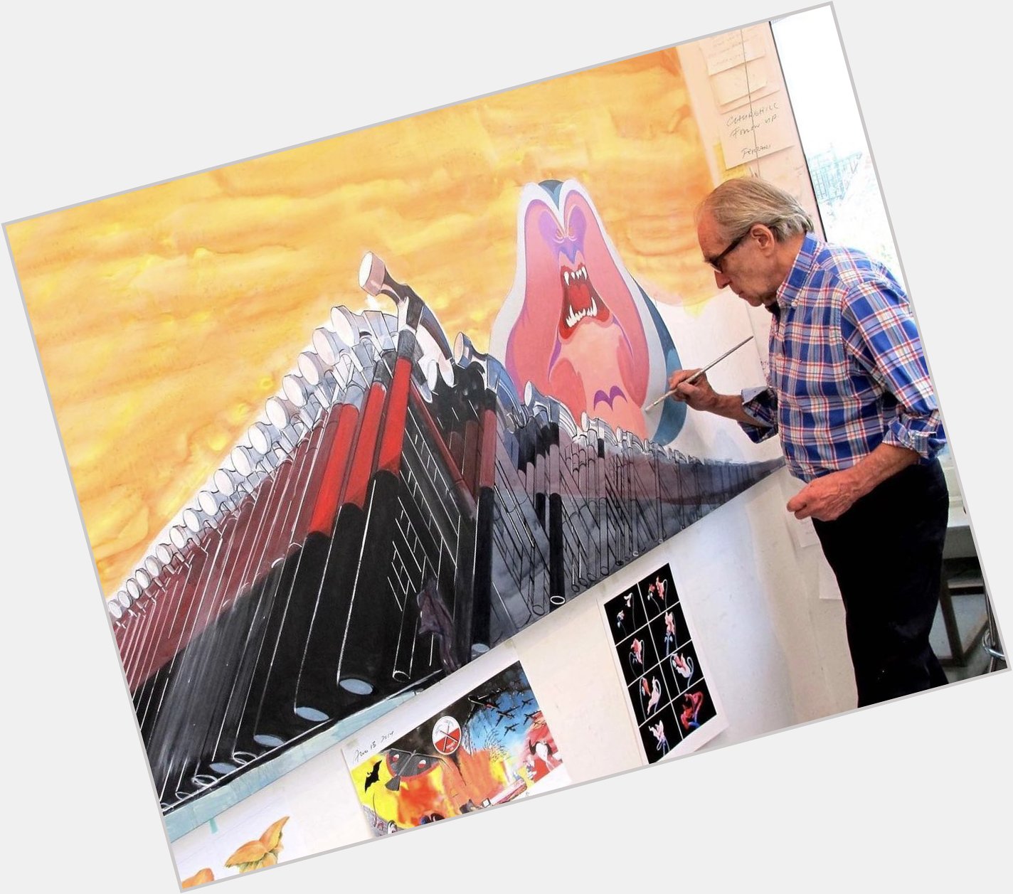 Happy Birthday to Gerald Scarfe. The artist behind the The Wall artwork. 