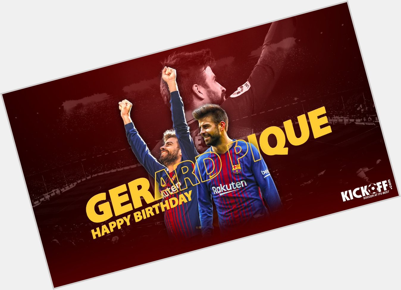 Barcelona s centre-back Gerard Pique turns 31 today. Join in wishing him a Happy Birthday! 