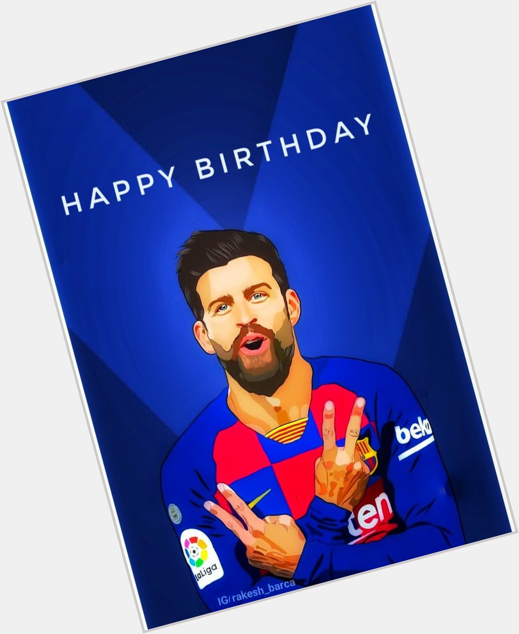 Belated.... Happy Birthday..Gerard Pique...... Drawing from My Friend Rakesh.... 