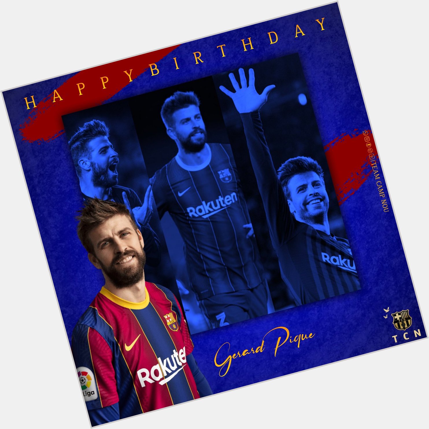 Happy Birthday Gerard Piqué
Piqué turns 34 today!  