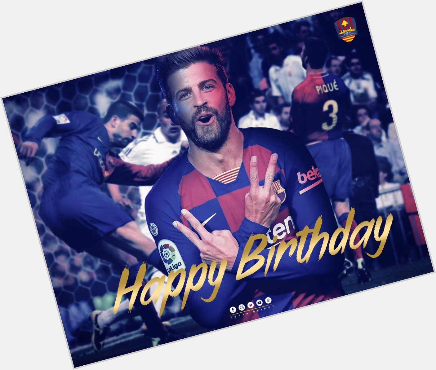 Happy Birthday to our current defender, and Future president Gerard Piqué who turns 34 years old today  