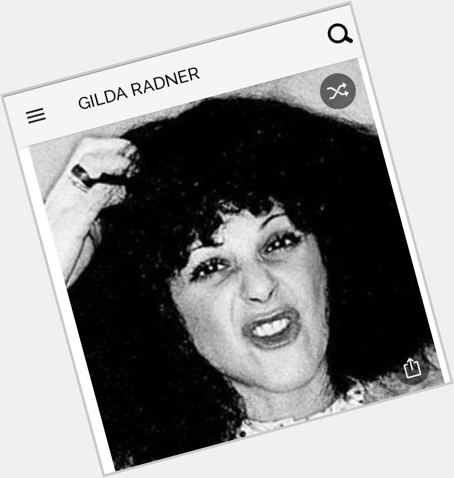 Happy birthday to this iconic comedian. Happy birthday to Gilda Radner 