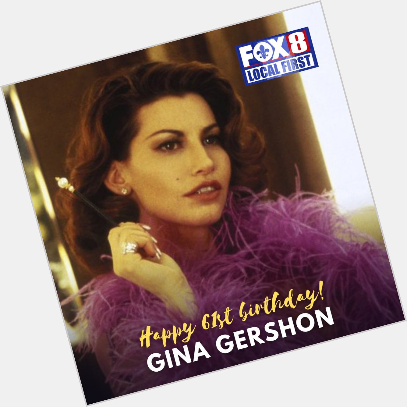 Happy birthday to actress Gina Gershon! The immortal Cristal Connors from \Showgirls\ turned 61 on Saturday! 