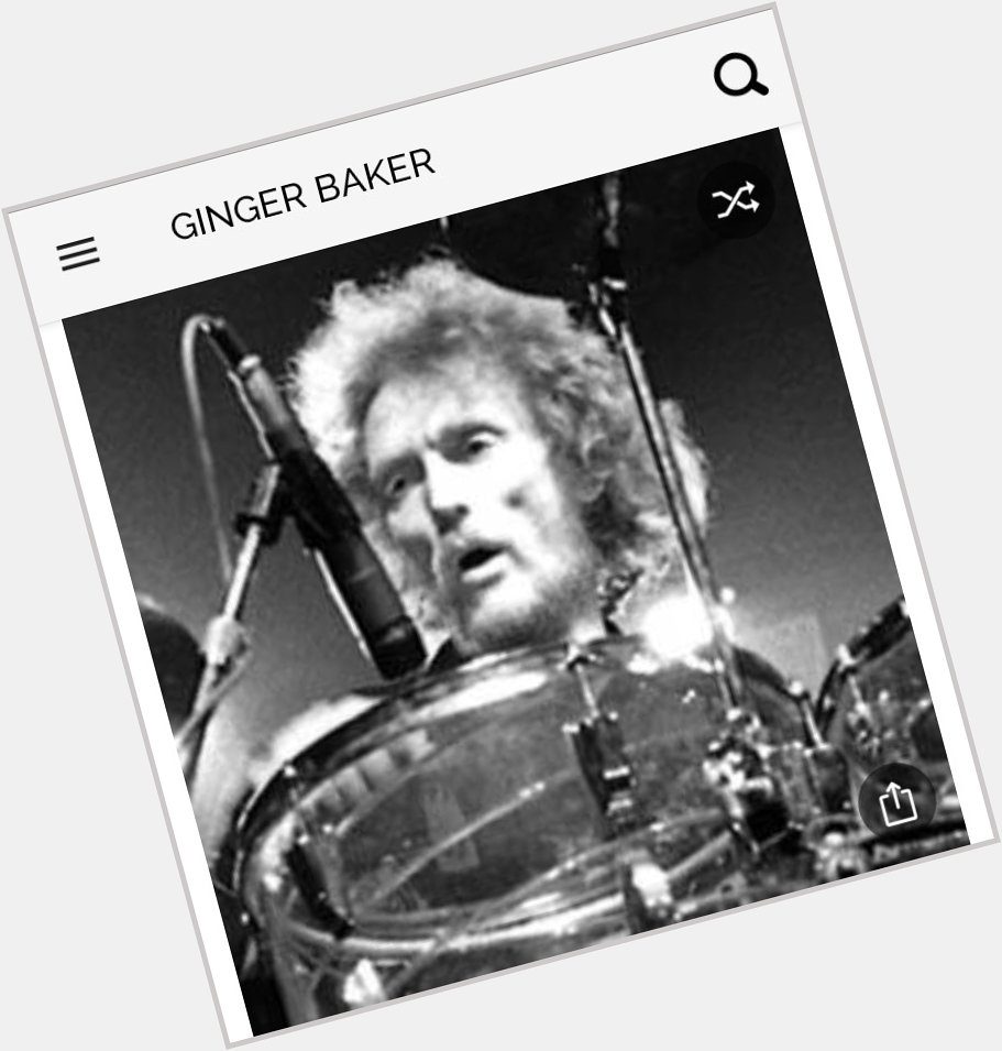 Happy birthday to this great drummer from Cream. Happy birthday to Ginger Baker 