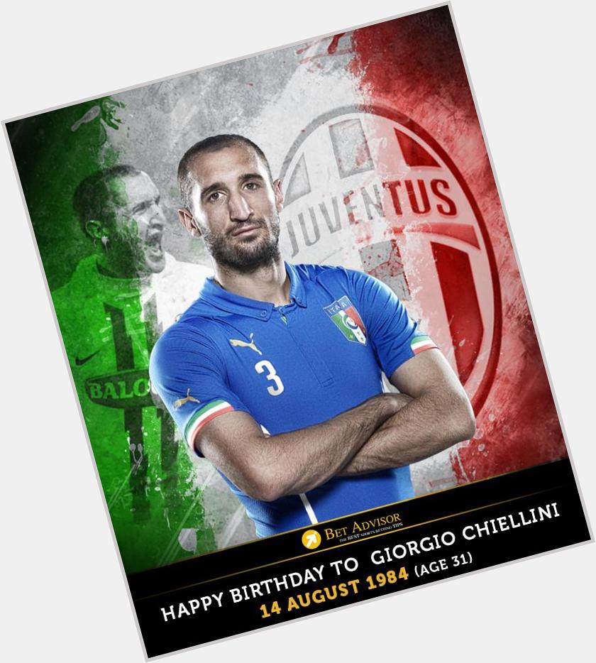 Happy Giorgio Chiellini , who currently plays for Seria A  and the Nazionale Italiana di Calcio 