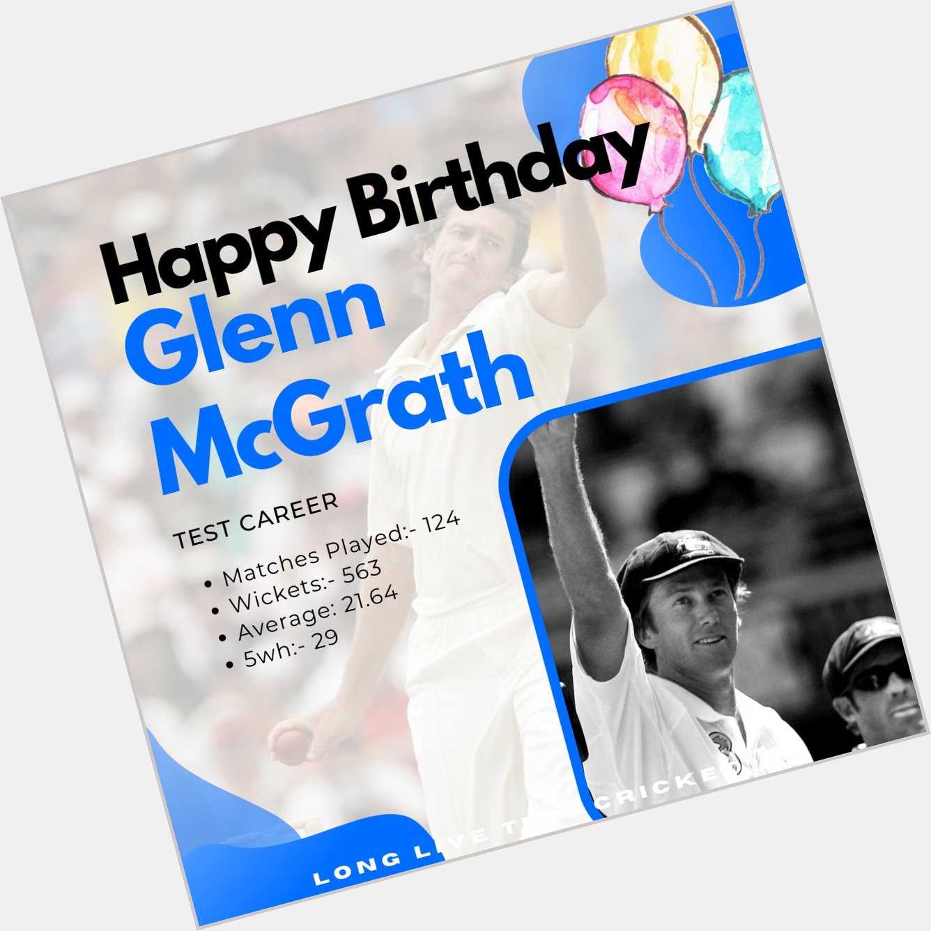 A very happy birthday to Glenn McGrath.    