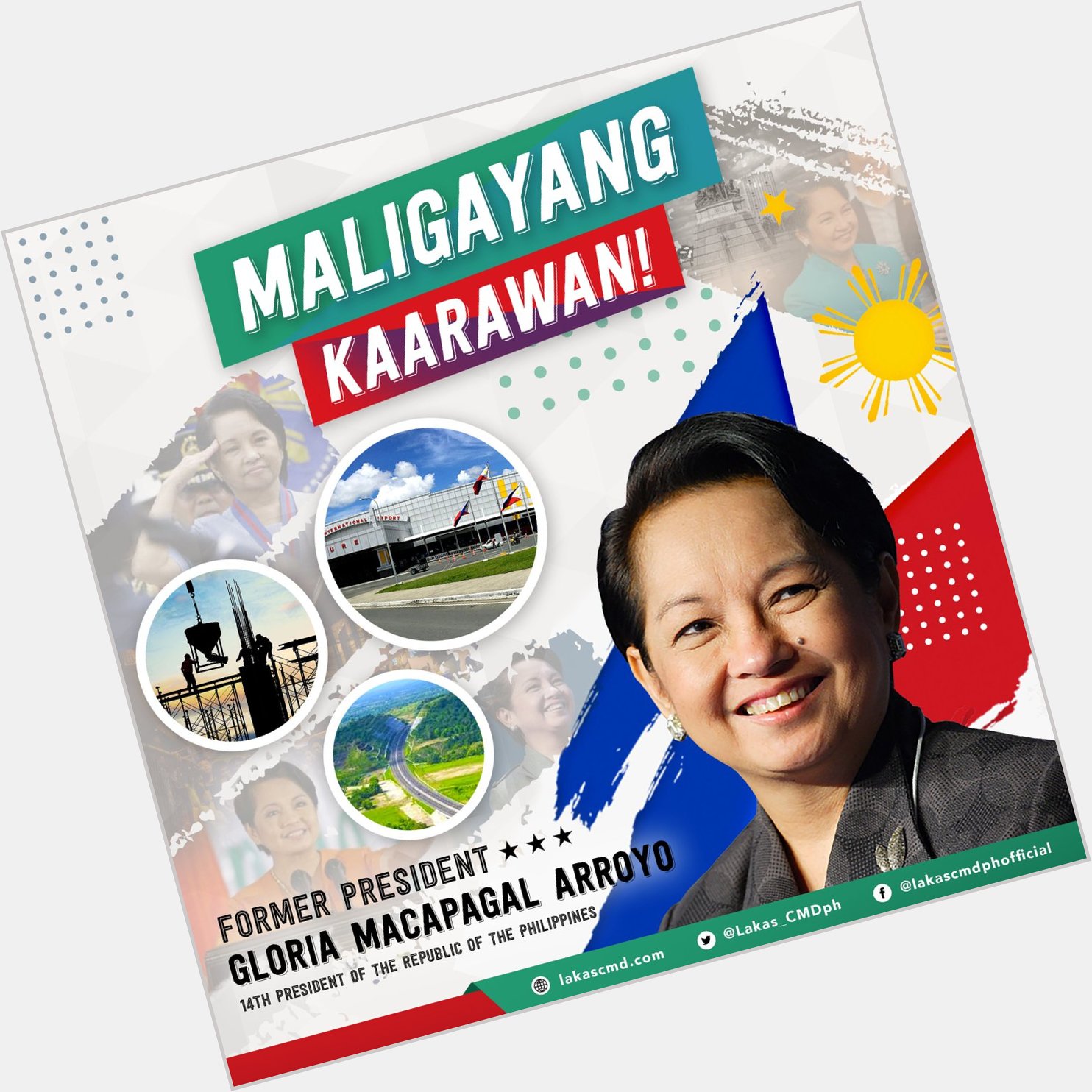 Happy birthday, former President and Lakas-CMD Chairman Emeritus Gloria Macapagal-Arroyo!  