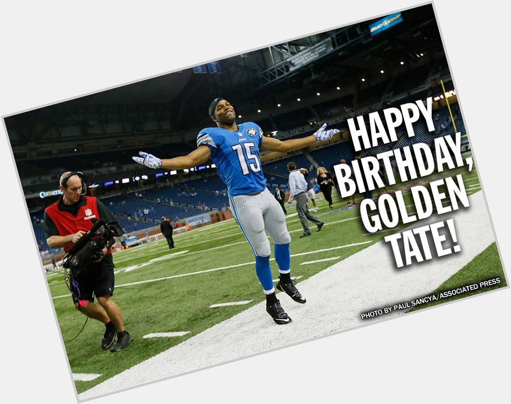 Happy birthday to wide receiver Golden Tate! 