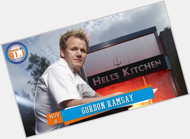 Happy birthday to celebrity chef, Gordon Ramsay. 