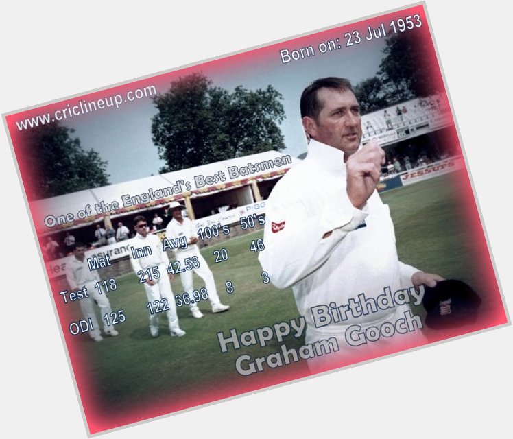 Happy Birthday to One of the England\s best Batsmen....
Graham Gooch 