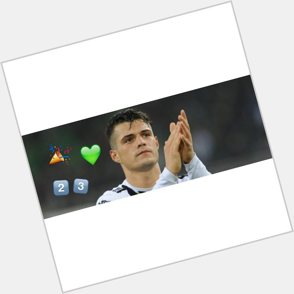 Happy 23. Birthday to Granit Xhaka. I wish you a great day and lot\s of succes in the nexts Games  