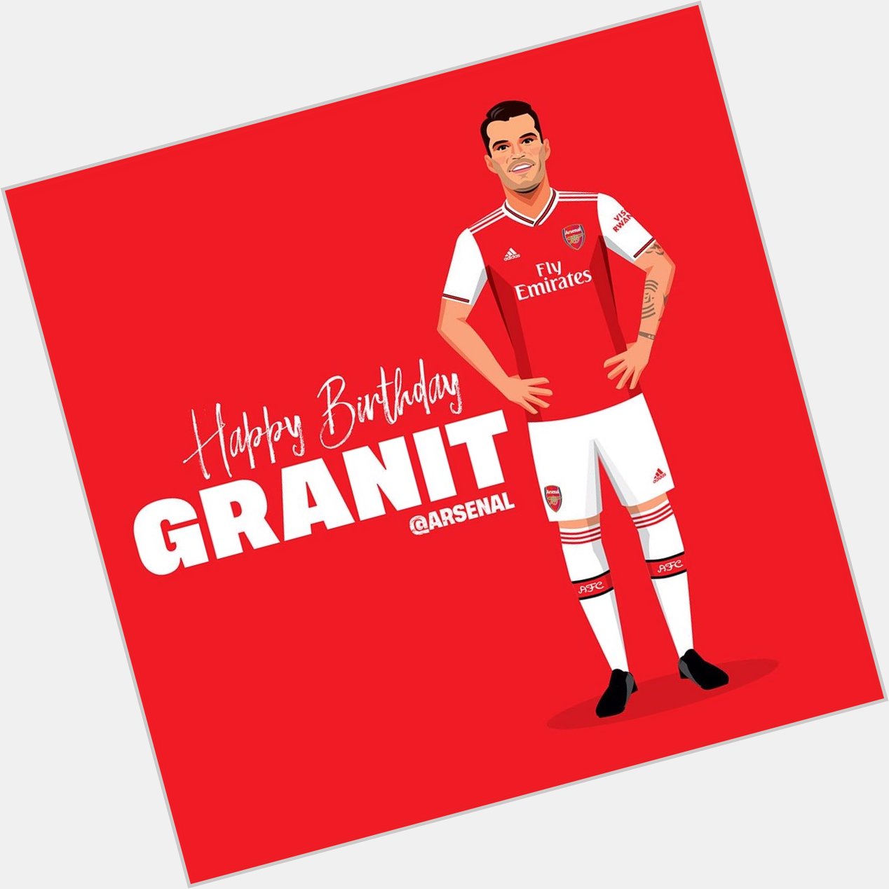 Happy birthday Granit Xhaka.
Best wishes 