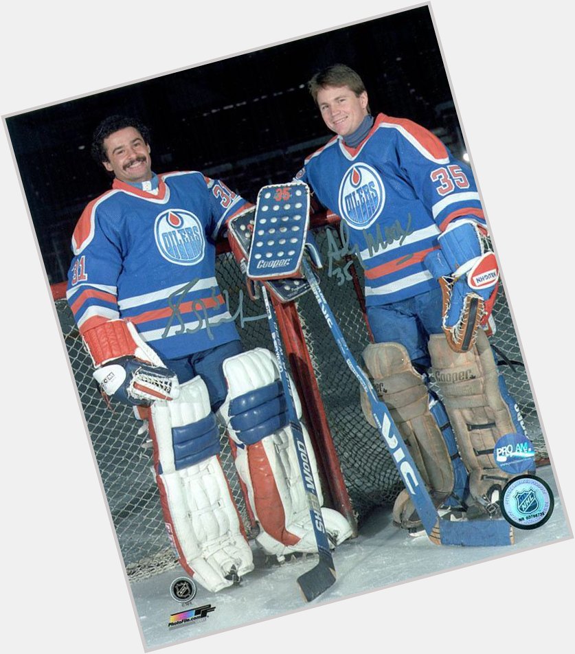 Grant Fuhr and Andy Moog.
The Oilers unis will always be beauts
Happy Birthday Fuhr!  