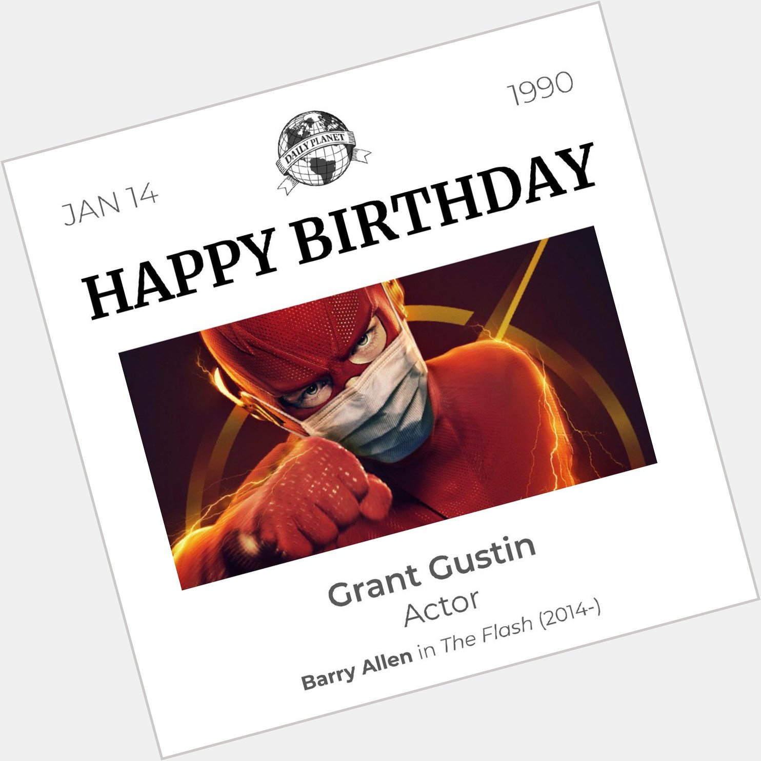 Happy birthday to actor (Barry Allen himself), Grant Gustin!  