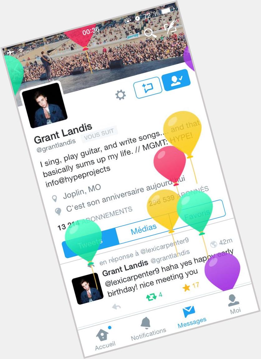 HAPPY BIRTHDAY GRANT LANDIS 