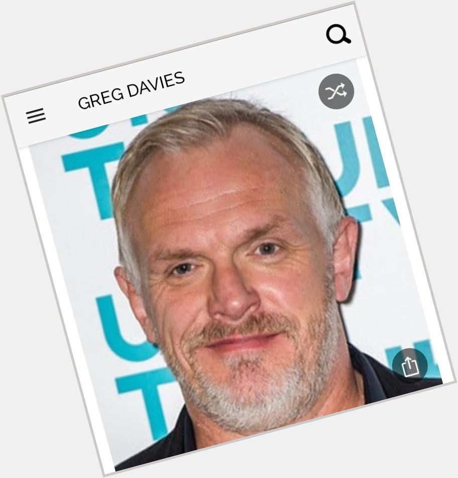 Happy birthday to this great comedian.  Happy birthday to Greg Davies 