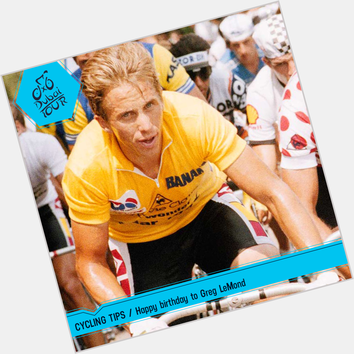 Happy birthday to Greg LeMond! He won the World Championship twice and the Tour de France three times. 