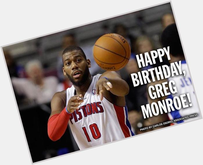 Time for the perfect shot of refreshment as we wish a happy birthday to . center, Greg Monroe! 