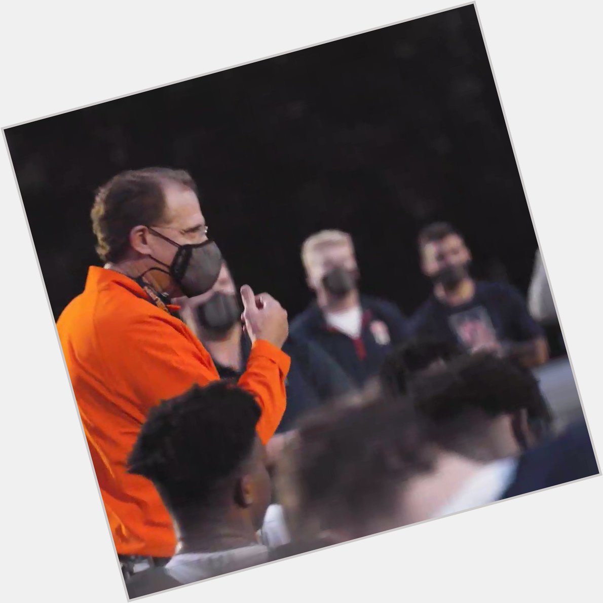  players sing Gus Malzahn happy birthday after practice today. 