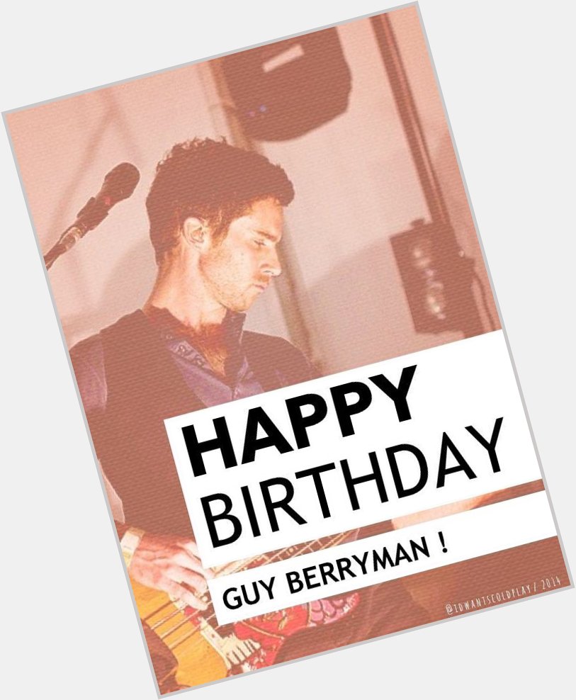 Happy 41st birthday to the coolest bassist in the whole world! Guy Berryman!  