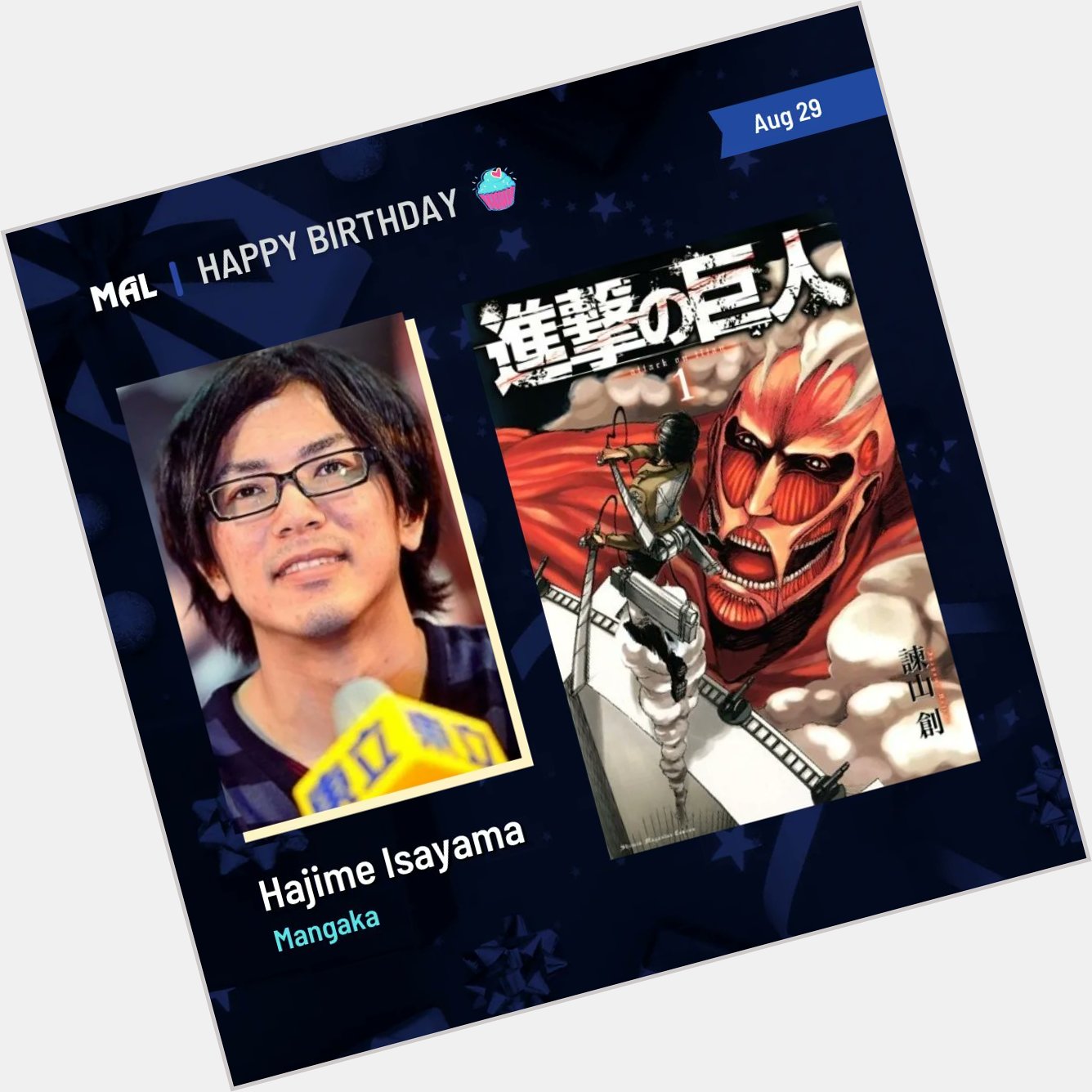 Happy birthday to Hajime Isayama! Full profile:  