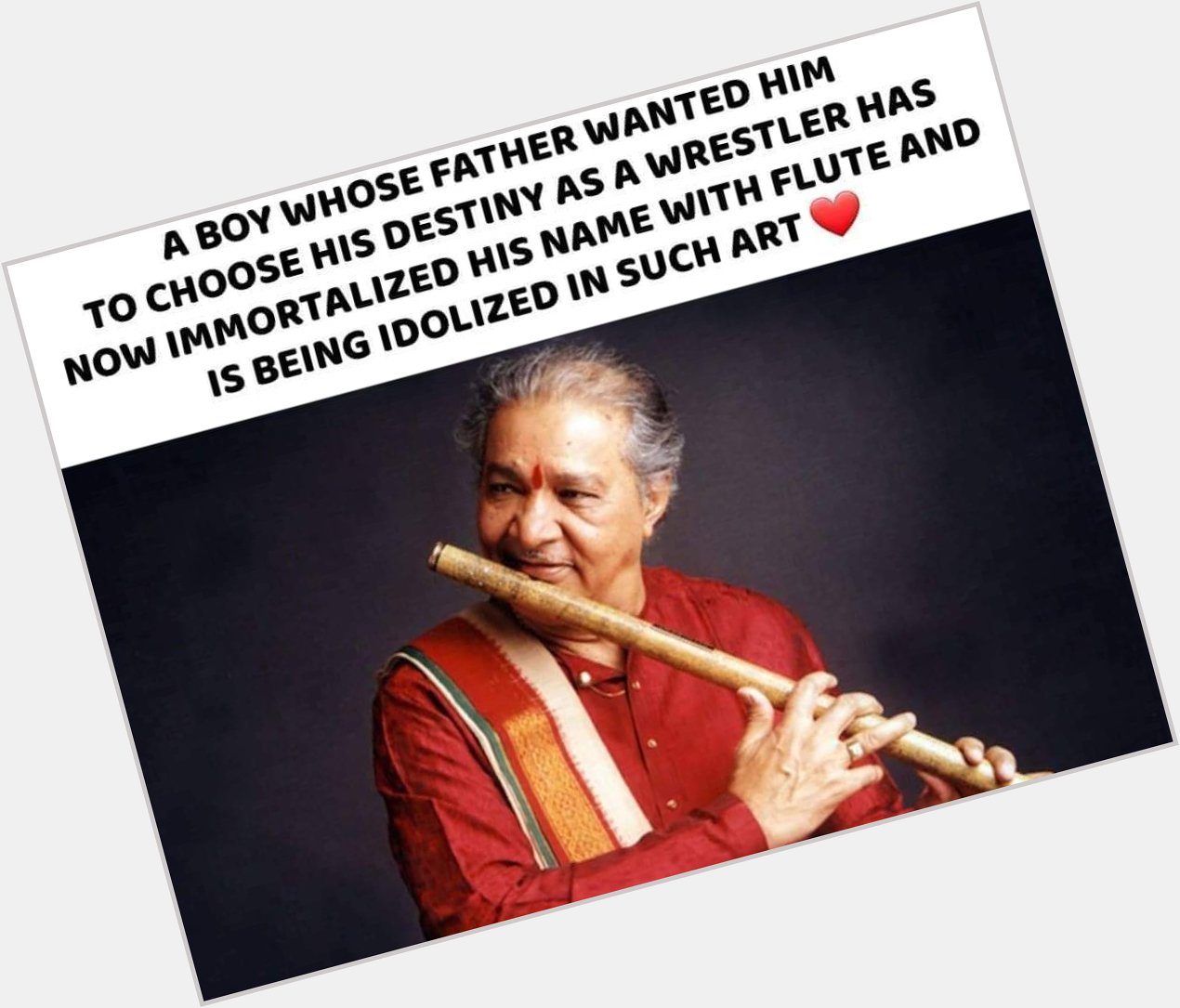Happy Birthday to the legendary flautist Hariprasad Chaurasia   