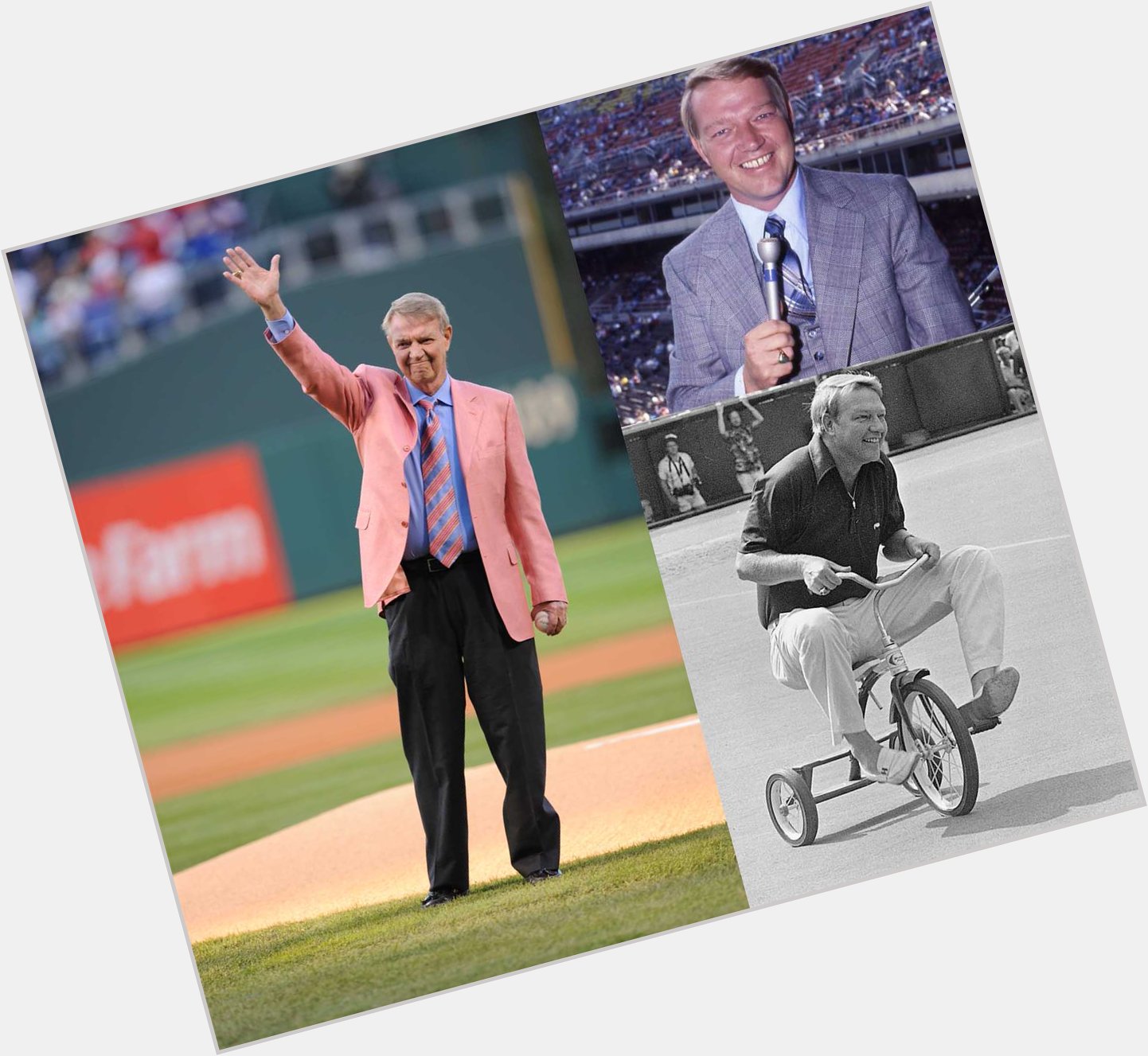  Swing and a long drive  Happy birthday to the Hall of Fame broadcaster, Harry Kalas. 