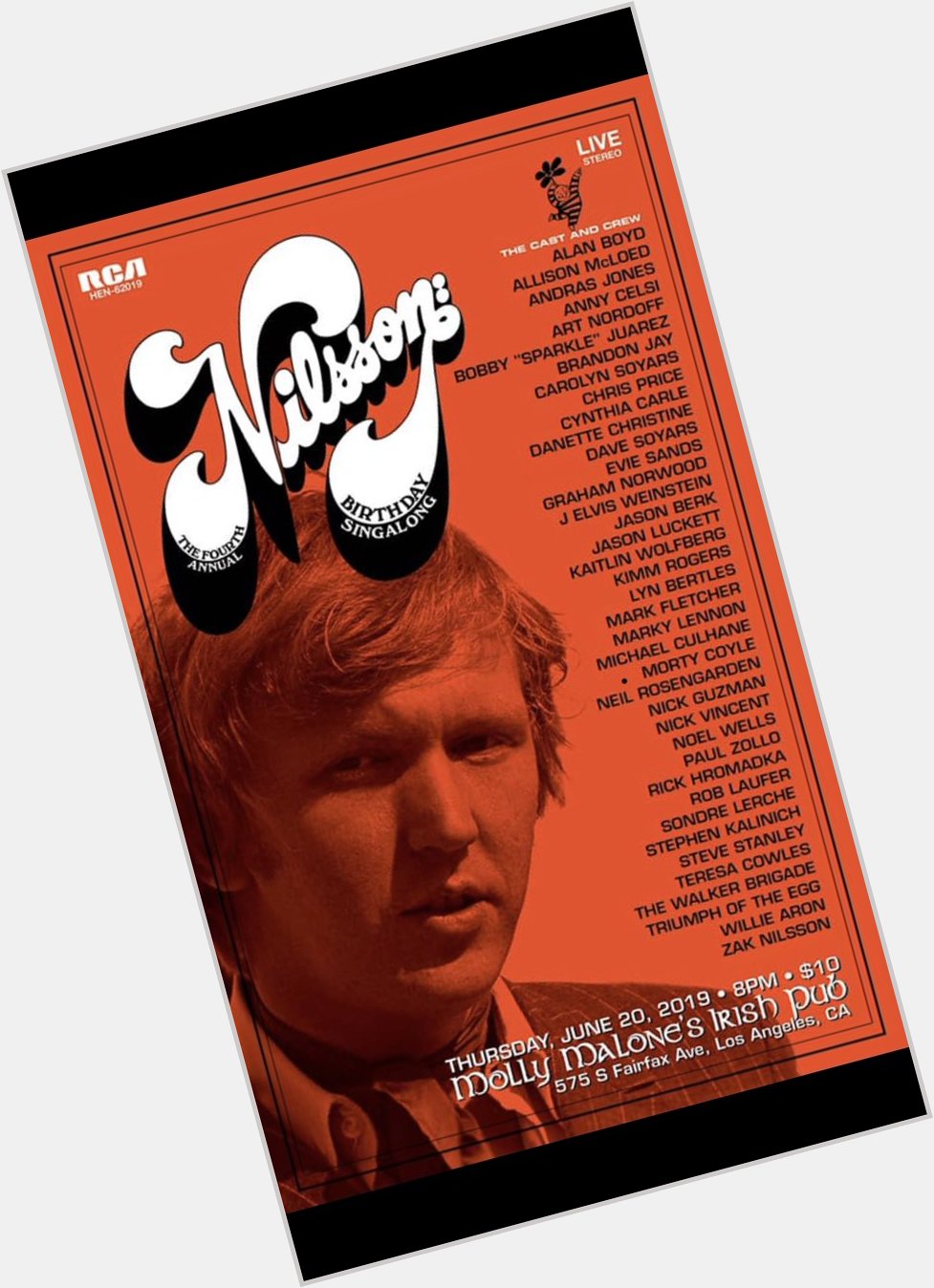 Happy Birthday Day to my old pal Harry Nilsson. 
