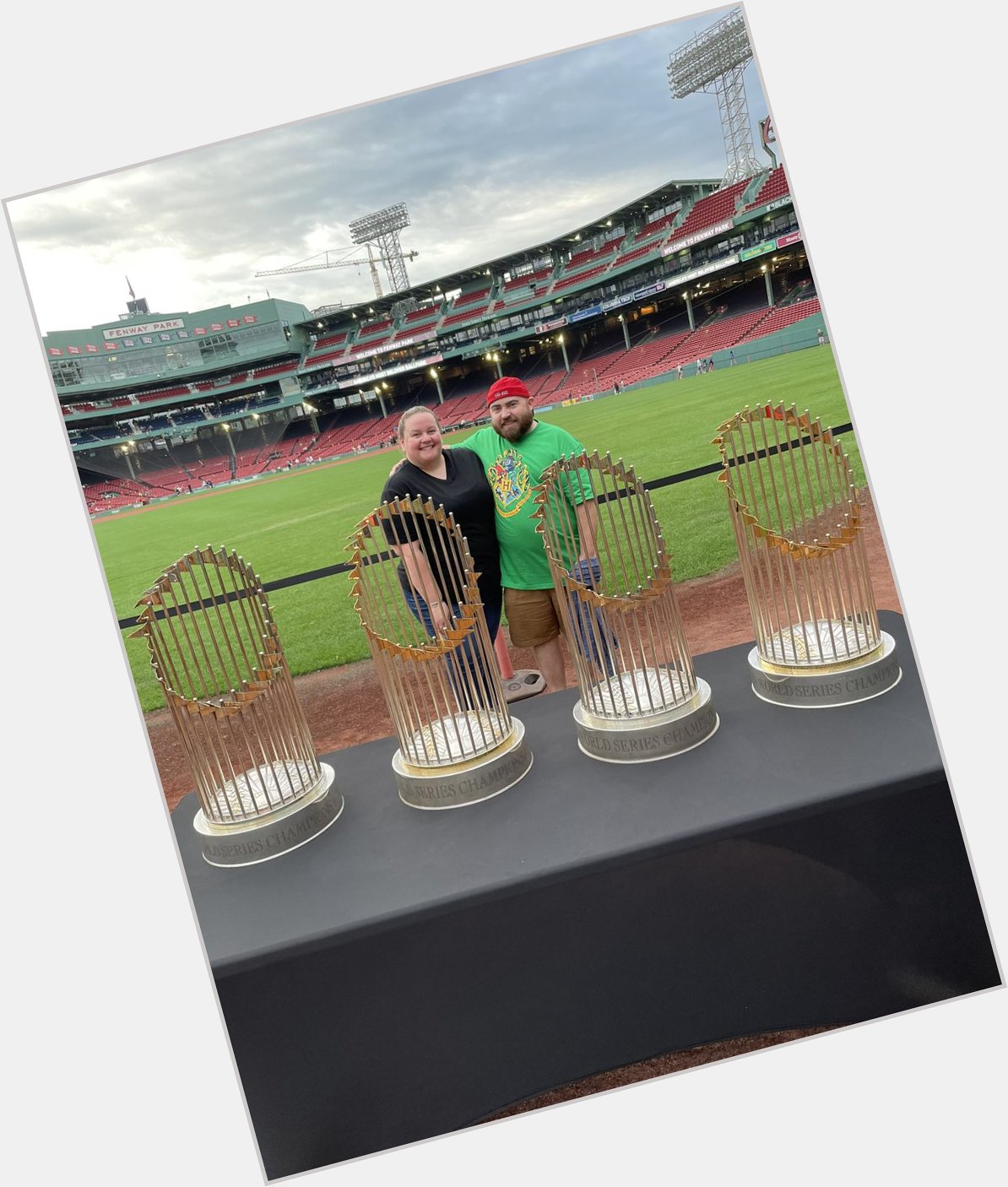 Happy birthday to me! Sox trophies and Harry Potter at Fenway park! 